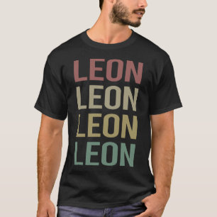 Colourful Text Art - Leon Name T-Shirt