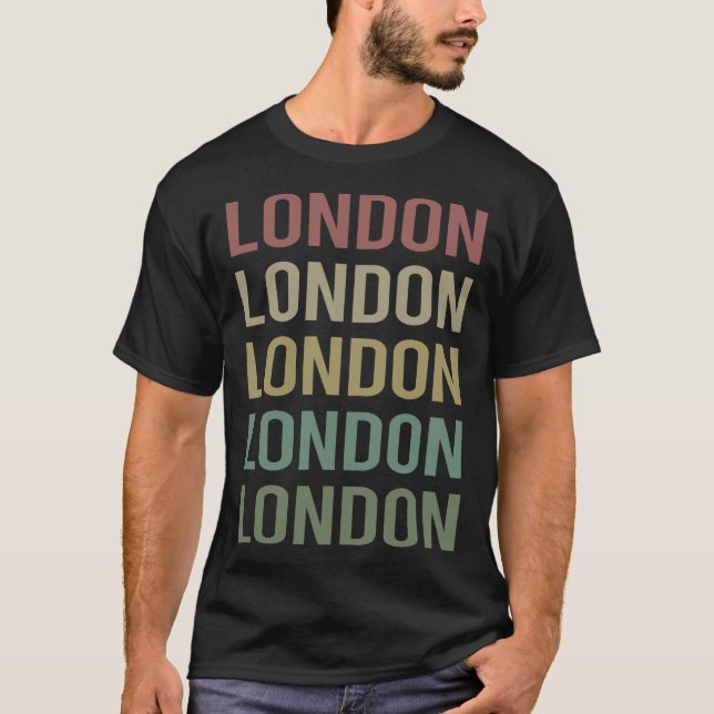 Colourful Text Art - London Name T-Shirt (Front)