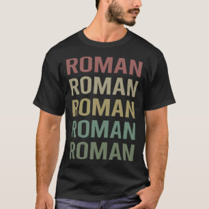 Colourful Text Art - Roman Name T-Shirt