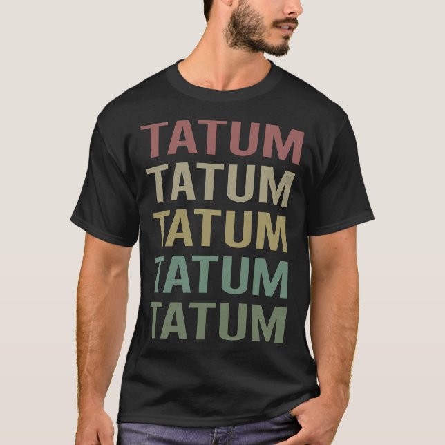 Colourful Text Art - Tatum Name T-Shirt (Front)