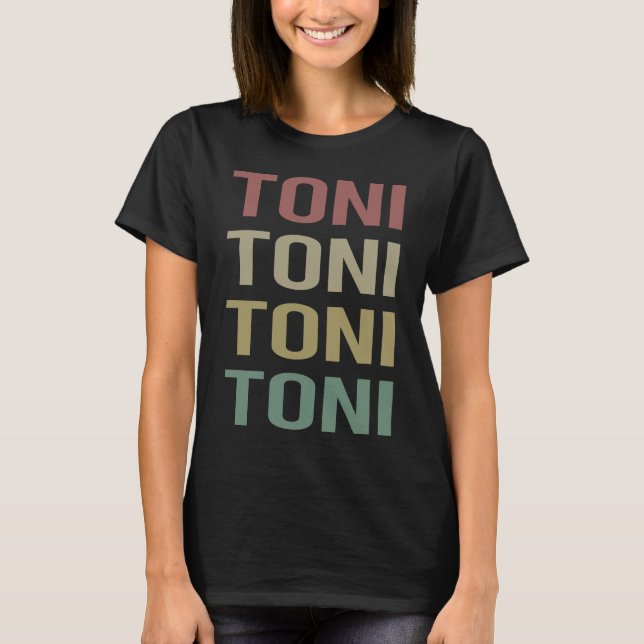 Colourful Text Art - Toni Name T-Shirt (Front)