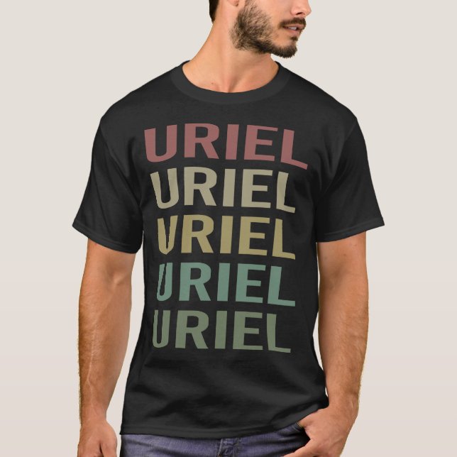 Colourful Text Art - Uriel Name T-Shirt (Front)