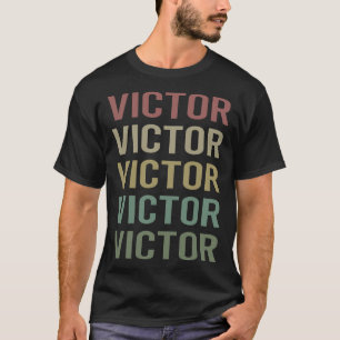Colourful Text Art - Victor Name T-Shirt