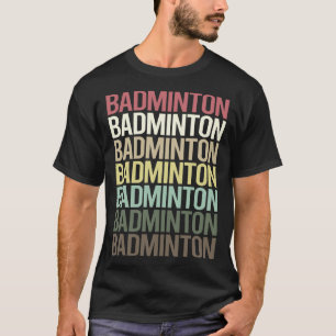 Colourful Text Badminton T-Shirt