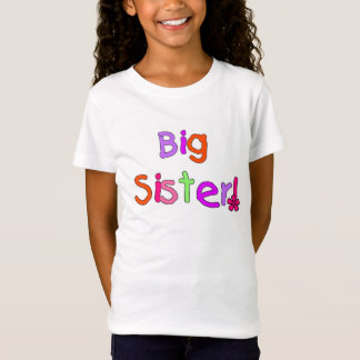 Colourful Text Big Sister T-Shirt
