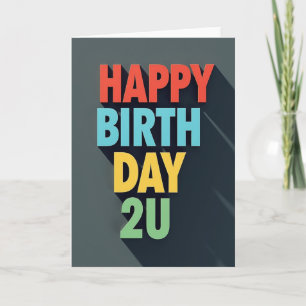 Colourful Text Birthday Joy Card