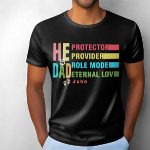 Colourful text He is DAD ,Father's Day Gift  T-Shirt