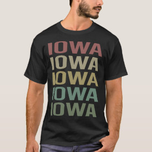 Colourful Text Iowa T-Shirt