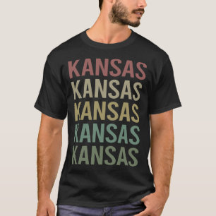 Colourful Text Kansas T-Shirt