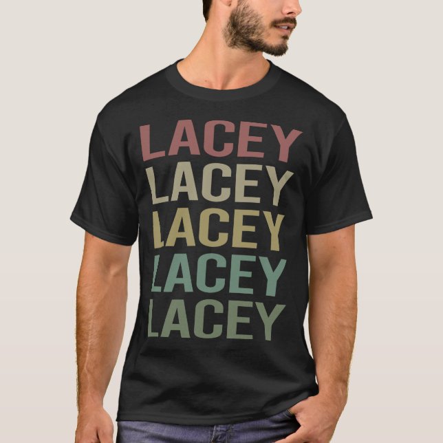 Colourful Text Lacey T-Shirt (Front)