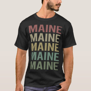 Colourful Text Maine T-Shirt