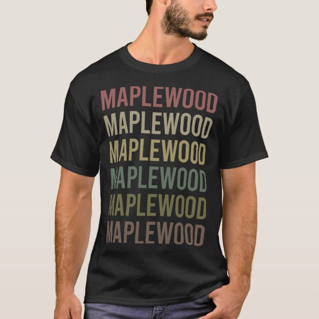 Colourful Text Maplewood T-Shirt (Front)
