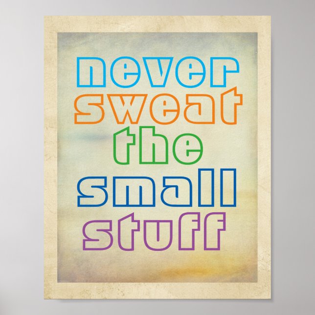 colourful text motivational quote poster wall art (Front)
