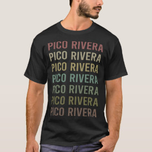 Colourful Text Pico Rivera T-Shirt