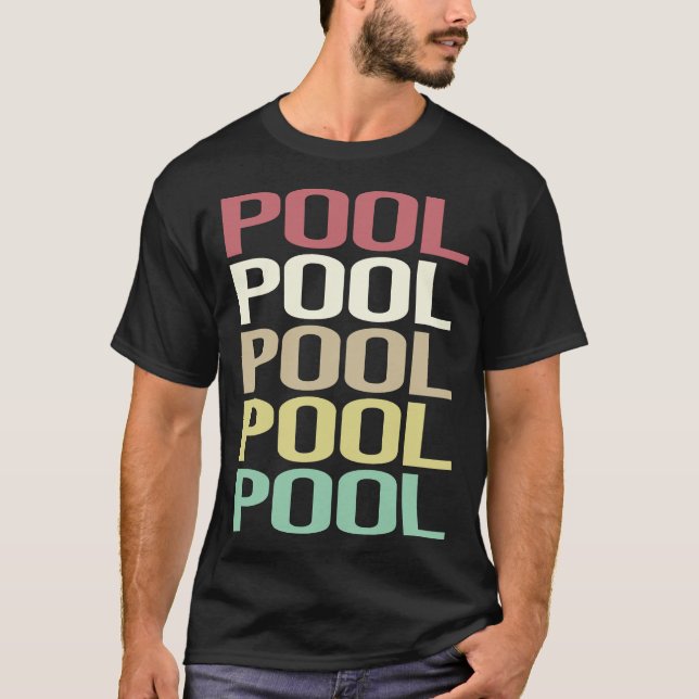 Colourful Text Pool T-Shirt (Front)