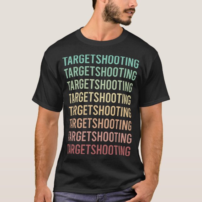 Colourful Text Target Shooting T-Shirt (Front)