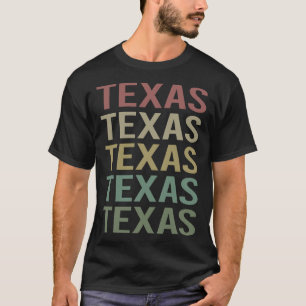 Colourful Text Texas T-Shirt