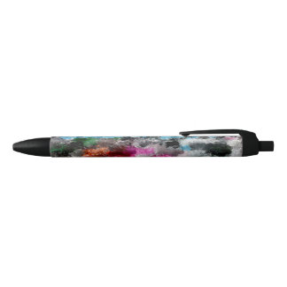 Colourful texture black ink pen
