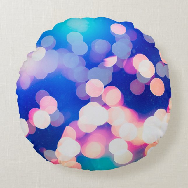 Colourful texture, blurred backgroundabstract,arts round cushion (Front)