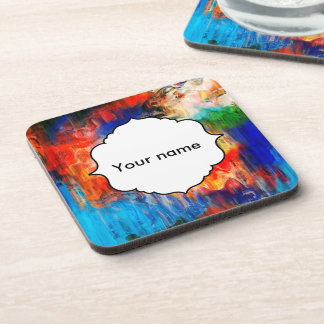Colourful texture coaster