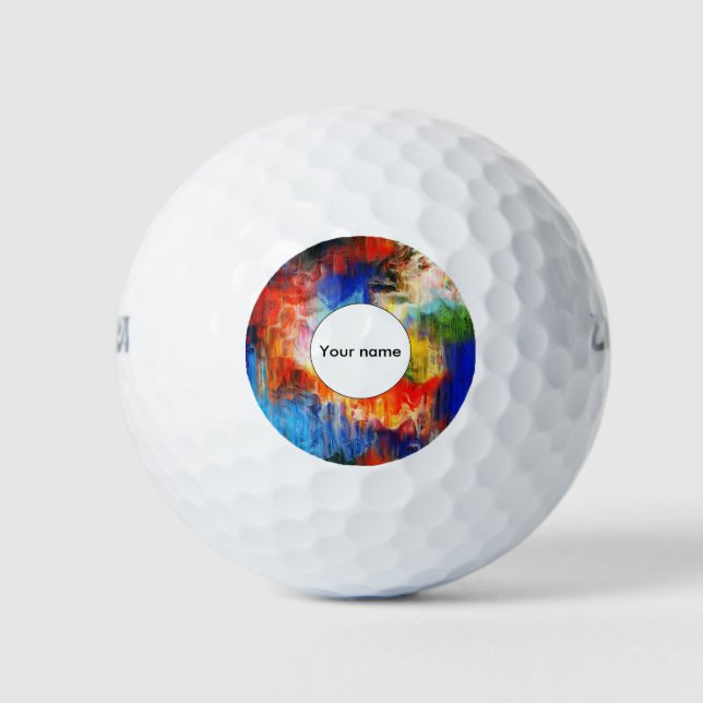 Colourful texture golf balls (Front)