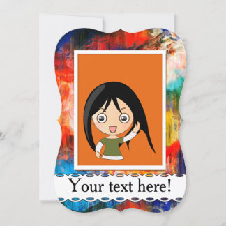 Colourful texture invitation