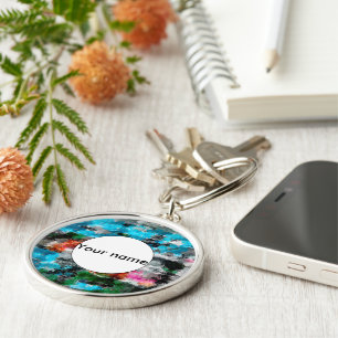 Colourful texture key ring