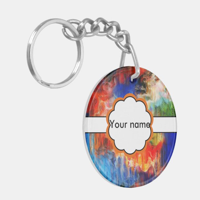 Colourful texture key ring (Front Left)