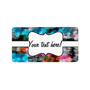 Colourful texture label