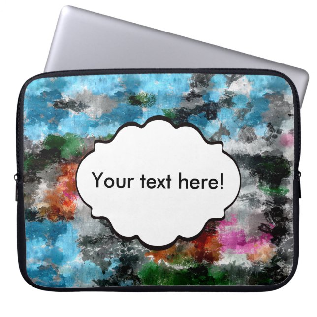 Colourful texture laptop sleeve (Front)