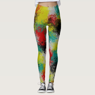 Colourful texture leggings