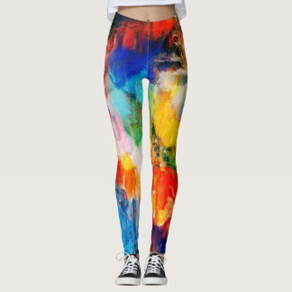 Colourful texture leggings