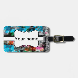 Colourful texture luggage tag