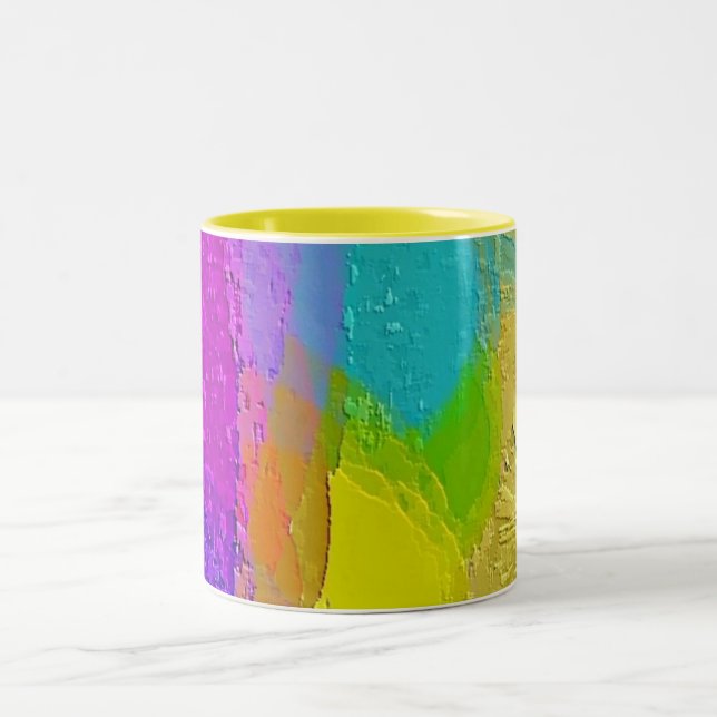 "Colourful Texture Mix" Designer Coffee Mug (Center)