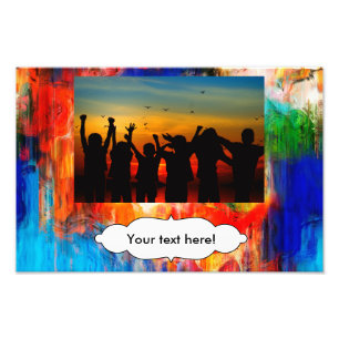 Colourful texture photo print