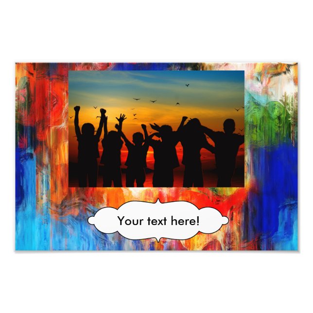 Colourful texture photo print (Front)