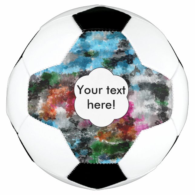 Colourful texture soccer ball (Front)