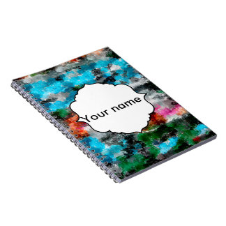 Colourful texture spiral notebook