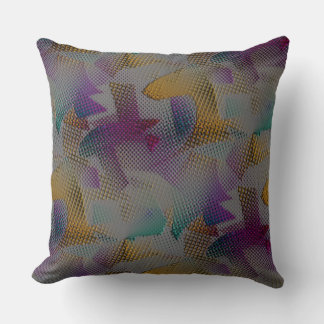 Colourful texture with small messy geometric shape cushion