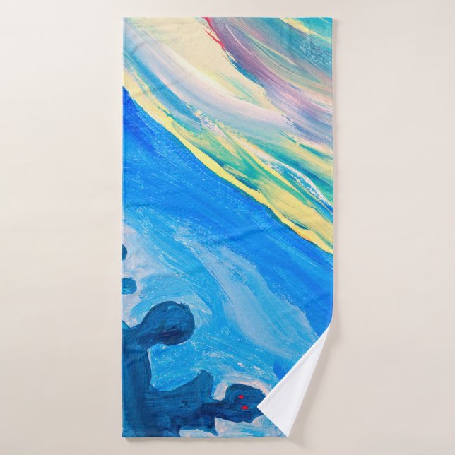 Colourful textured background, fragment from an ac bath towel (Bath Towel)