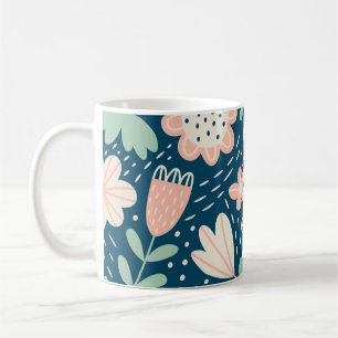 Colourful textured brick wall background in orange coffee mug