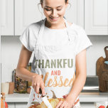 Colourful Thankful And Blessed With Pumpkin Gift Apron<br><div class="desc">Colourful Thankful And Blessed With Pumpkin Gift</div>