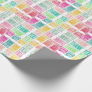 Colourful Thanks Cheerful Appreciation Gift Wrap