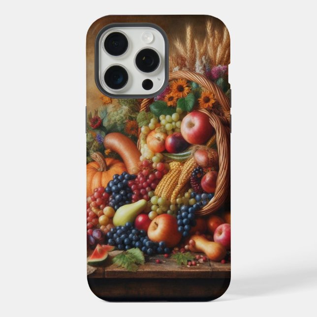 Colourful/Thanksgiving/Cornucopia/Fall iPhone Case (Back)