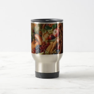 Colourful/Thanksgiving/Cornucopia/Fall Travel Mug