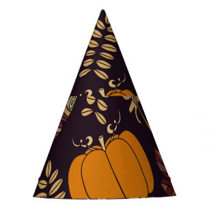 Colourful Thanksgiving Day, autumn pattern. Party Hat