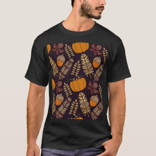 Colourful Thanksgiving Day, autumn pattern. T-Shirt