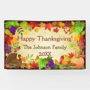 Colourful Thanksgiving Harvest Banner