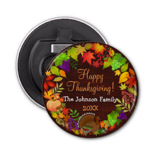 Colourful Thanksgiving Harvest Bottle Opener