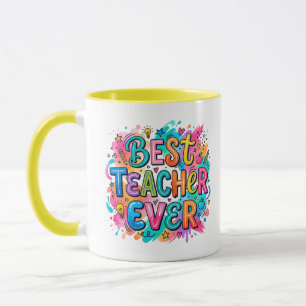 Colourful The Best Teacher Mug